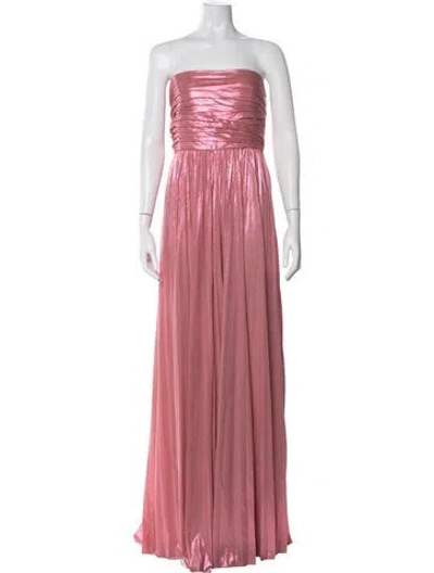 Pre-owned Retroféte Strapless Long Dress In Pink