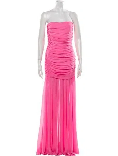 Pre-owned Retroféte Strapless Long Dress In Pink