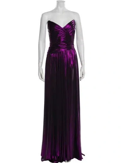 Pre-owned Retroféte Strapless Long Dress In Purple
