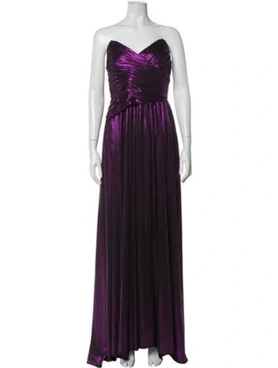 Pre-owned Retroféte Strapless Long Dress In Purple