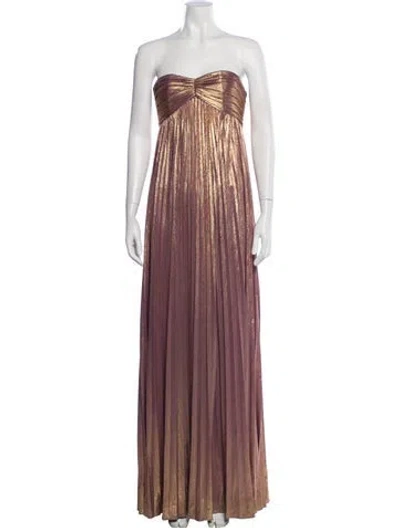 Pre-owned Retroféte Strapless Long Dress In Silver