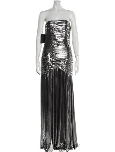 Pre-owned Retroféte Strapless Long Dress W/ Tags In Black