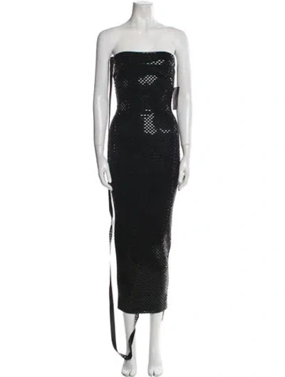 Pre-owned Retroféte Strapless Midi Length Dress W/ Tags In Black