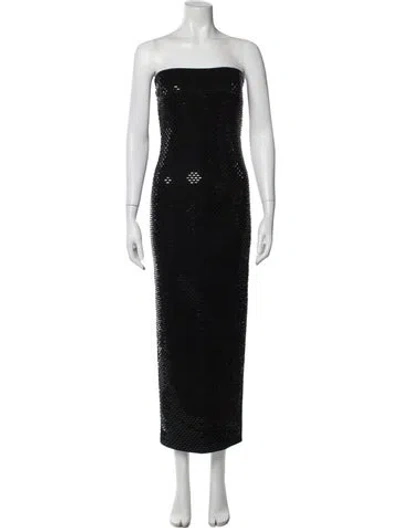 Pre-owned Retroféte Strapless Midi Length Dress W/ Tags In Black