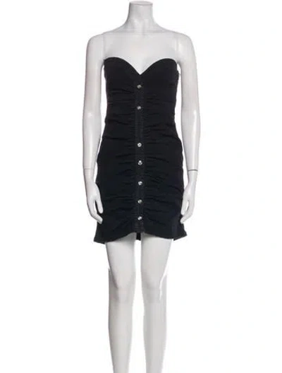 Pre-owned Retroféte Strapless Mini Dress In Black