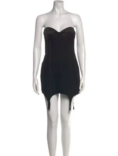 Pre-owned Retroféte Strapless Mini Dress In Black