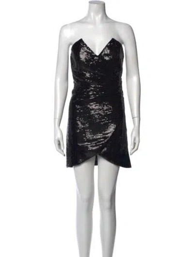 Pre-owned Retroféte Strapless Mini Dress In Black