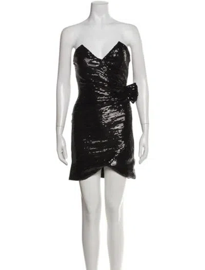 Pre-owned Retroféte Strapless Mini Dress In Black