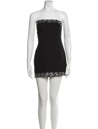 Pre-owned Retroféte Strapless Mini Dress In Black
