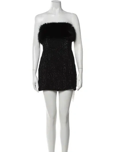 Pre-owned Retroféte Strapless Mini Dress In Black