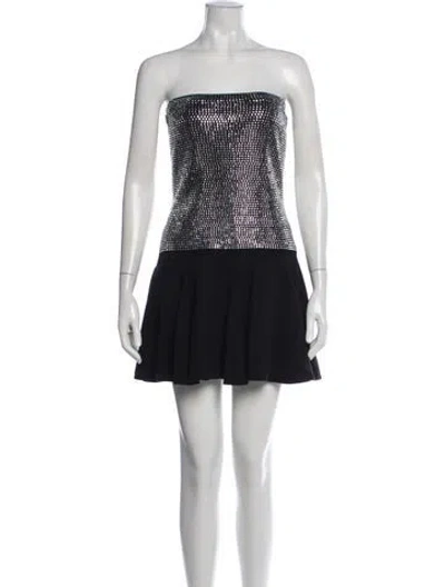 Pre-owned Retroféte Strapless Mini Dress In Black