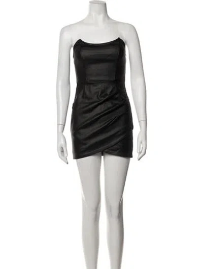 Pre-owned Retroféte Strapless Mini Dress In Black