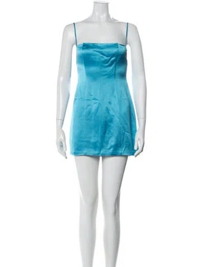 Pre-owned Retroféte Strapless Mini Dress In Blue