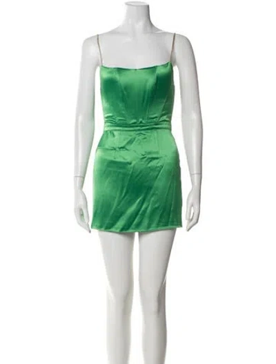 Pre-owned Retroféte Strapless Mini Dress In Green