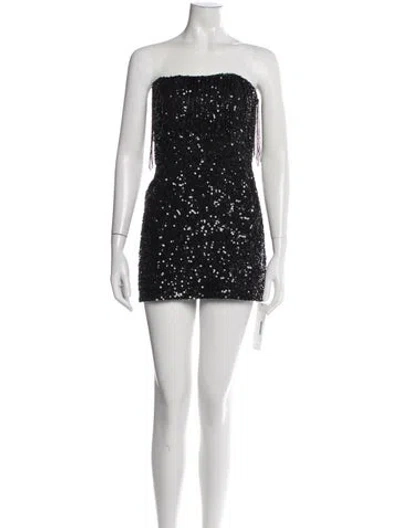 Pre-owned Retroféte Strapless Mini Dress In Metallic/purple