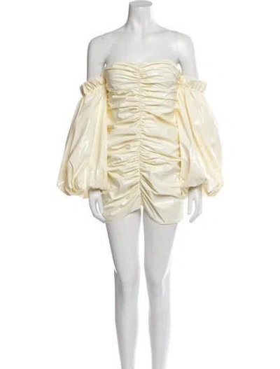 Pre-owned Retroféte Strapless Mini Dress In Neutral
