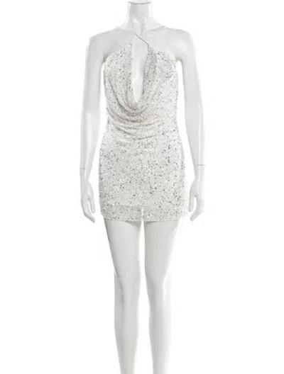 Pre-owned Retroféte Strapless Mini Dress In Neutral