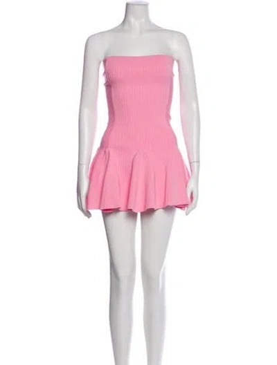 Pre-owned Retroféte Strapless Mini Dress In Pink