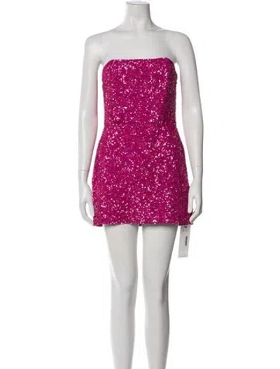 Pre-owned Retroféte Strapless Mini Dress In Pink