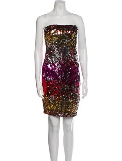 Pre-owned Retroféte Strapless Mini Dress In Pink