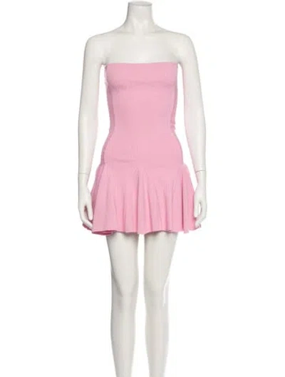 Pre-owned Retroféte Strapless Mini Dress In Pink