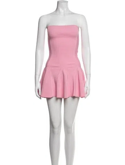 Pre-owned Retroféte Strapless Mini Dress In Pink