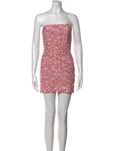 Pre-owned Retroféte Strapless Mini Dress In Pink