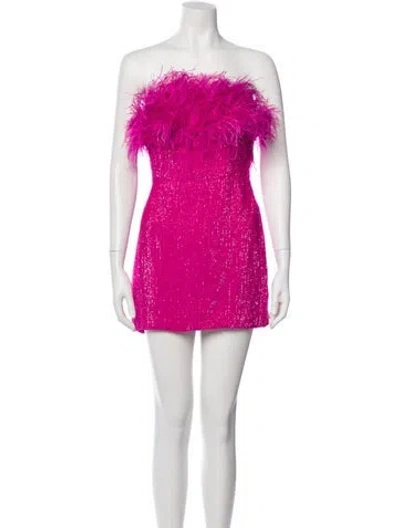 Pre-owned Retroféte Strapless Mini Dress In Purple