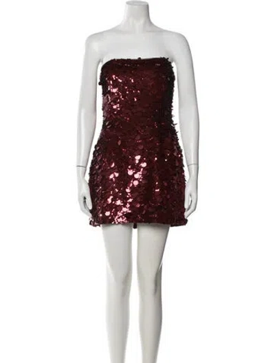 Pre-owned Retroféte Strapless Mini Dress In Red