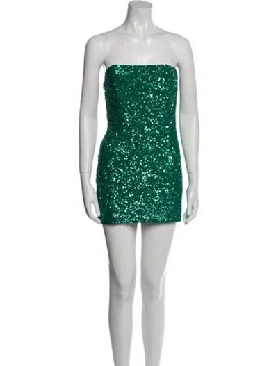 Pre-owned Retroféte Strapless Mini Dress W/ Tags In Green