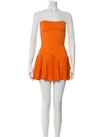 Pre-owned Retroféte Strapless Mini Dress W/ Tags In Orange
