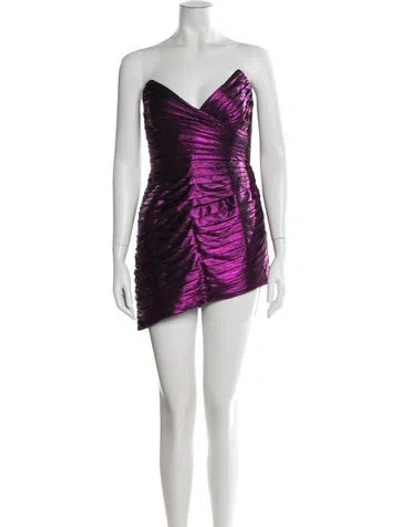 Pre-owned Retroféte Strapless Mini Dress W/ Tags In Purple