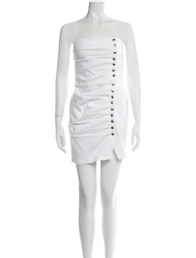 Pre-owned Retroféte Strapless Mini Dress W/ Tags In White