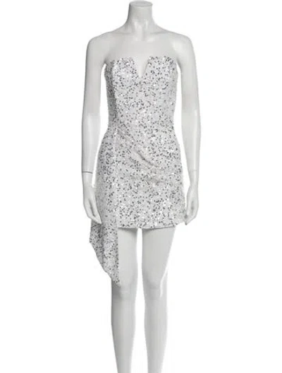 Pre-owned Retroféte Strapless Mini Dress In White