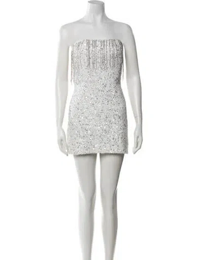 Pre-owned Retroféte Strapless Mini Dress In White