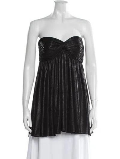 Pre-owned Retroféte Strapless Top In Black