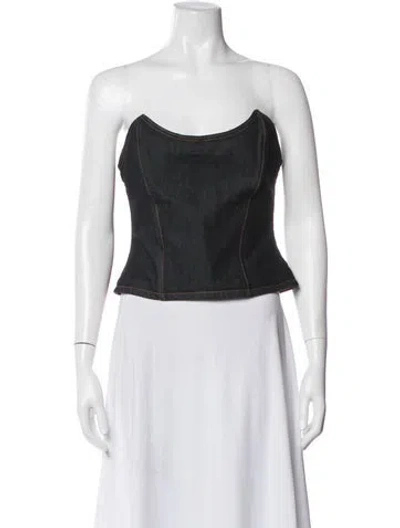 Pre-owned Retroféte Strapless Top In Black