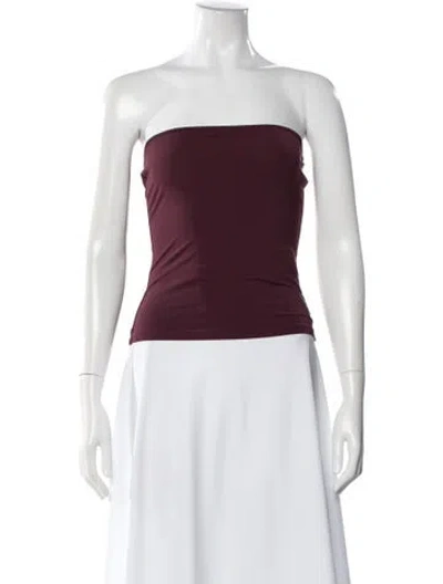 Pre-owned Retroféte Strapless Top In Burgundy