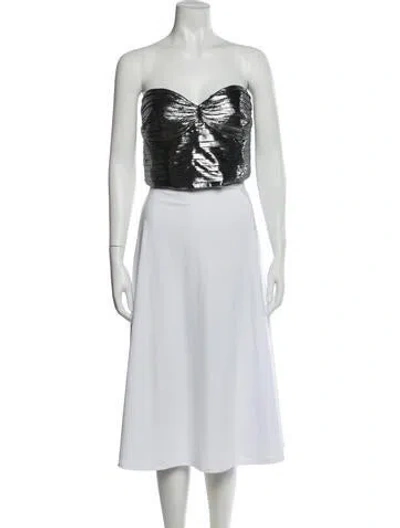 Pre-owned Retroféte Strapless Top In Gray