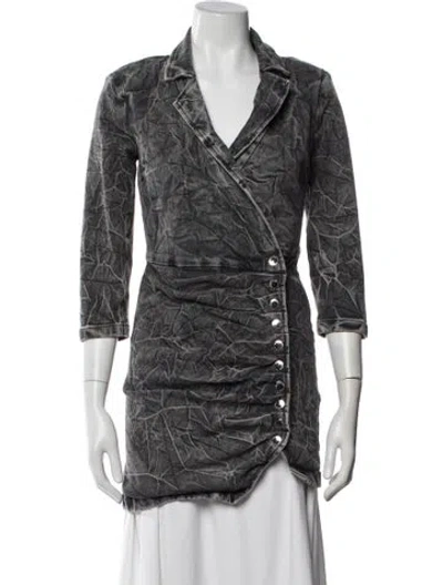 Pre-owned Retroféte Striped Blazer In Gray