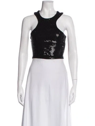 Pre-owned Retroféte Striped Crew Neck Crop Top W/ Tags In White