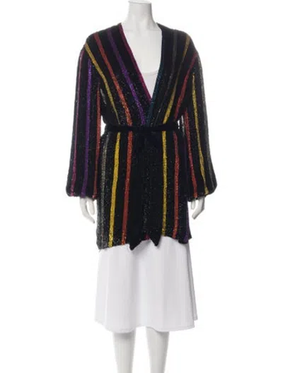 Pre-owned Retroféte Striped Evening Jacket In Black