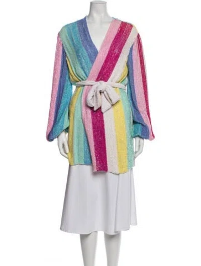 Pre-owned Retroféte Striped Evening Jacket In Blue