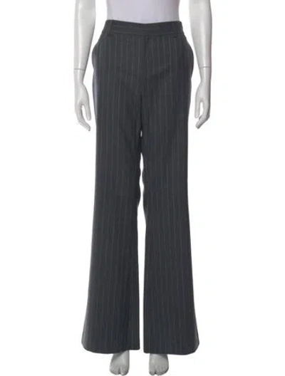 Pre-owned Retroféte Striped Flared Pants W/ Tags In Gray
