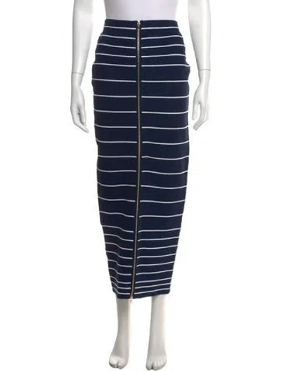Pre-owned Retroféte Striped Long Skirt W/ Tags In Blue