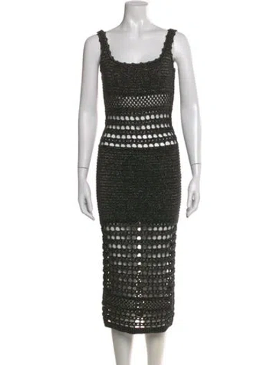 Pre-owned Retroféte Striped Midi Length Dress In Multi