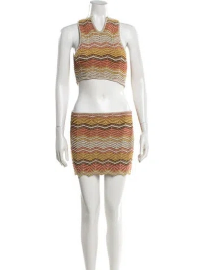 Pre-owned Retroféte Striped Mini Dress W/ Tags In Multi