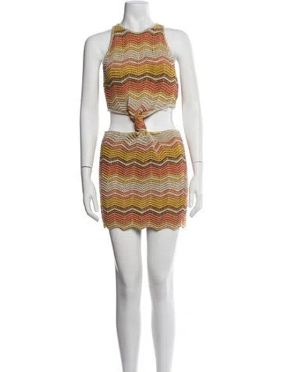 Pre-owned Retroféte Striped Mini Dress W/ Tags In Multicolor