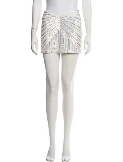 Pre-owned Retroféte Striped Mini Skirt In Neutral