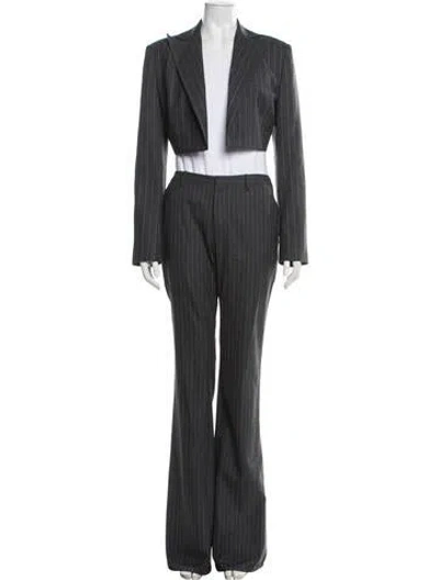 Pre-owned Retroféte Striped Pantsuit In Grey
